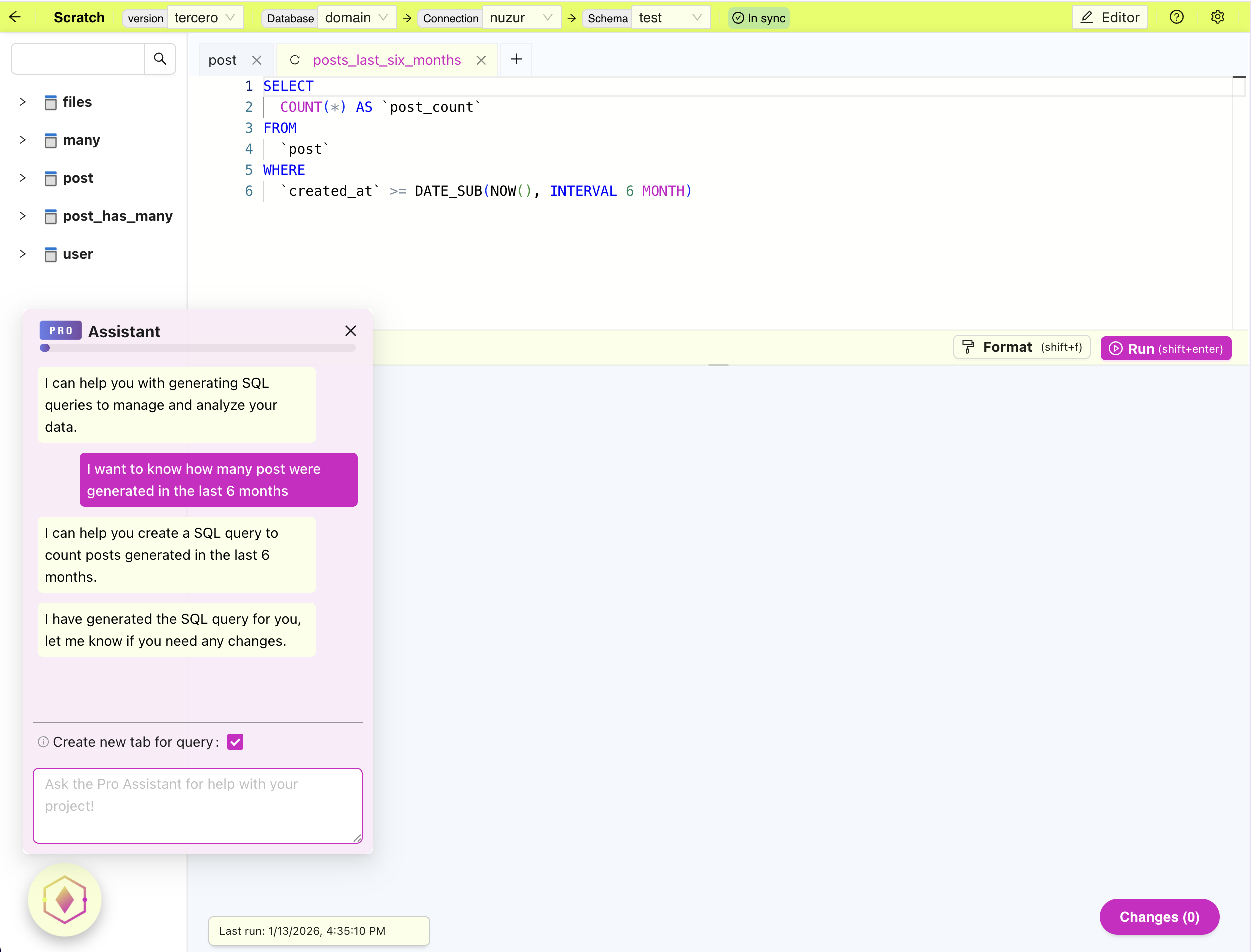 Data manager assistant