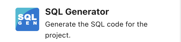 Generate SQL from models