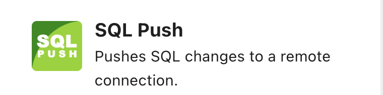 Pushing models to databases
