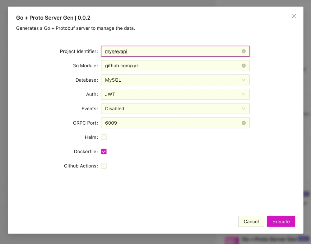 Code generation screenshot 2